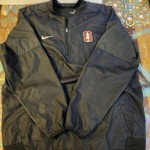Men's Nike Black Stanford Cardinal Intensity Quarter-Zip Performance Jacket